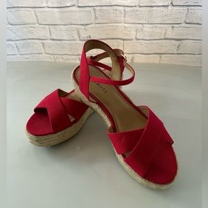 Talbots red espadrilles!